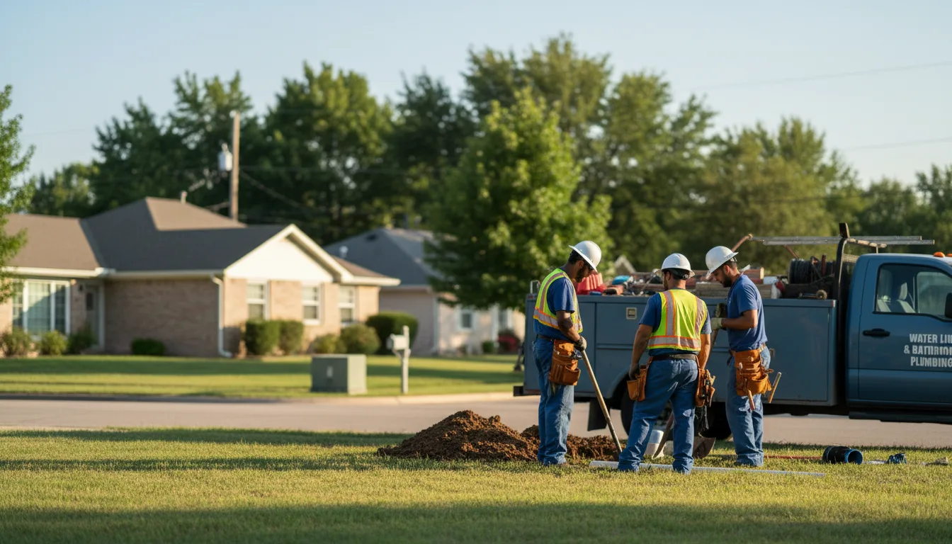 Residential water line and bathroom plumbing service in Halsey, NE